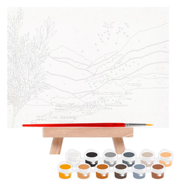 Набор, картина по номерам, "Загадочный пейзаж", 15х20см, с мольбертом, ROSA START - фото 3