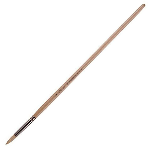 Кисть щетина «Сонет» круглая, длинная ручка, покрытая лаком, № 4, диам. 6 мм