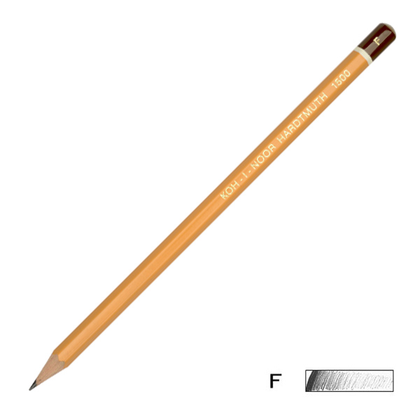 Олівець графітний 1500 Koh-i-noor, Твердість F 