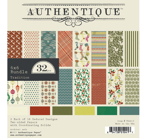 Набор бумаги Authentique «Traditions», 15х15см, 24л.