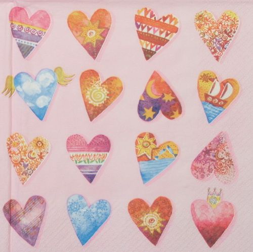 Салфетка  Ассорти из сердец