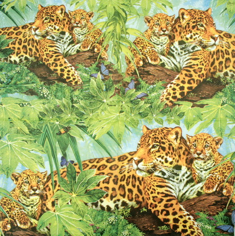 Серветка Мама-леопард з малюком 
