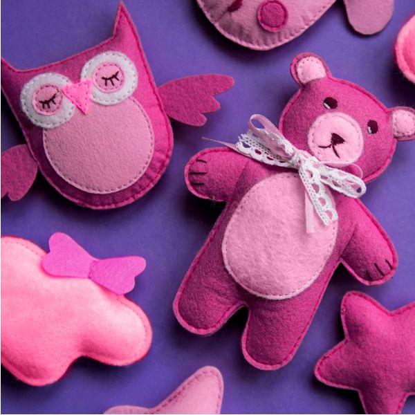 Набір Фетру SANTI м'якого рожево-бузкові відтінки 21х30см 5 аркушів - фото 3