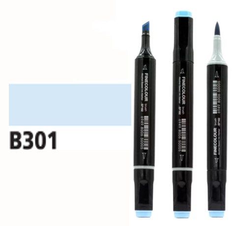 Маркер спиртовий Finecolour Brush 301 синій хмарний B301 