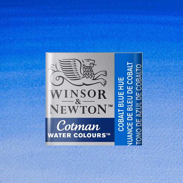 Winsor акварель Cotman Half Pan - картинки на робочий стіл, №179 Cobalt Blue Hue (Синій кобальт) 