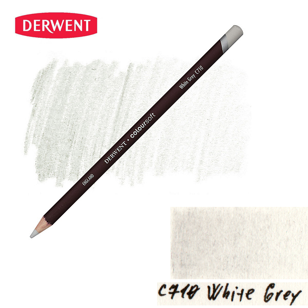 Олівець кольоровий Derwent Coloursoft (C710) Сіро-білий. 