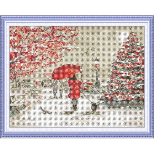 Алмазна мозаїка SANTI "Зимова прогулянка", 40*50 см - фото 4
