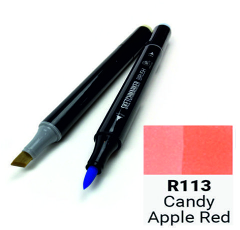 Маркер SKETCHMARKER BRUSH, колір ЧЕРВОНЕ ЯБЛУКО (Candy Apple Red) 2 пера: долото та м'яке, SMB-R113 