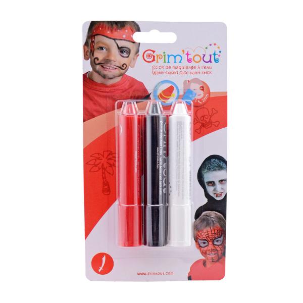 Набор карандашей для грима GRIMTOUT, 3 шт. Пират - фото 2
