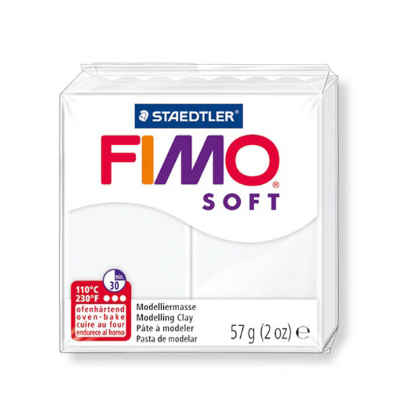 Пластика "FIMO Soft", 56 р. Колір: Білий №0 