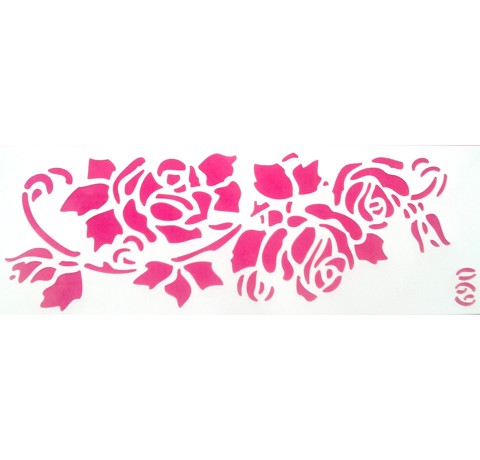 Трафарет многоразовый «Въющиеся розы-069»