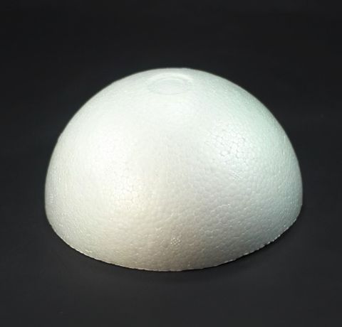 Половинка шара из пенопласта, средняя, D-14,5 см