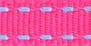 Лента репсовая Розовая в синюю полоску, 1 см/1 метр