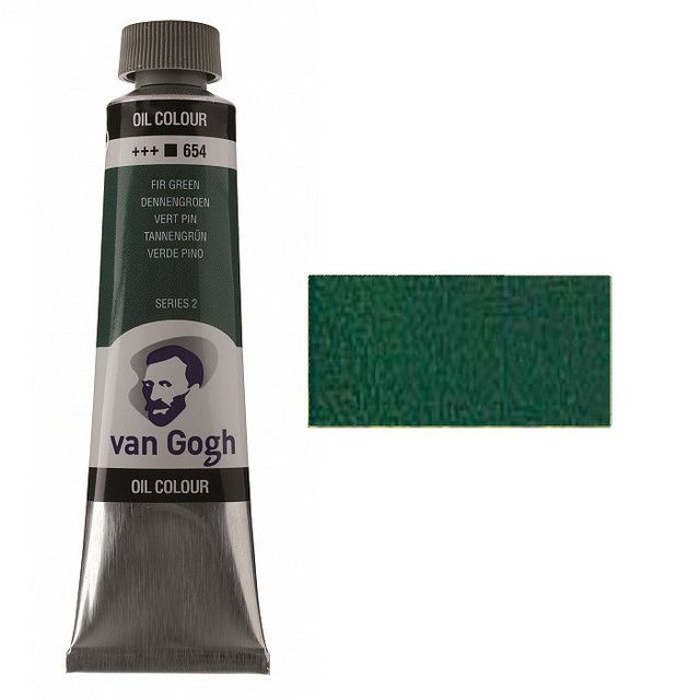 Олійна фарба Van Gogh, ПИХТОВИЙ ЗЕЛЕНИЙ (654), 40 мл. Royal Talens 