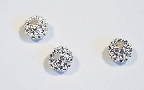 Бусины металлические, Серебро, (3 шт./уп.)