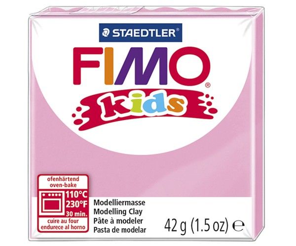 Полімерна глина FIMO Kids 42 гр. Рожева Світла 