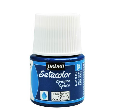 Фарба акрилова для тканини Pebeo Setacolor Opaque, 084 СИНІЙ ДЖИНСОВИЙ, 45 ml 