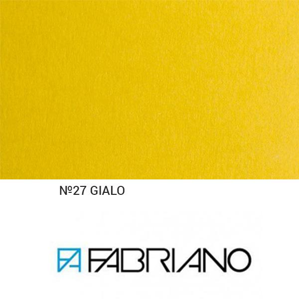 Папір для дизайну Fabriano Colore B2 (50*70 см) 200г/м2, дрібне зерно, №27 GIALO (Жовтий) 