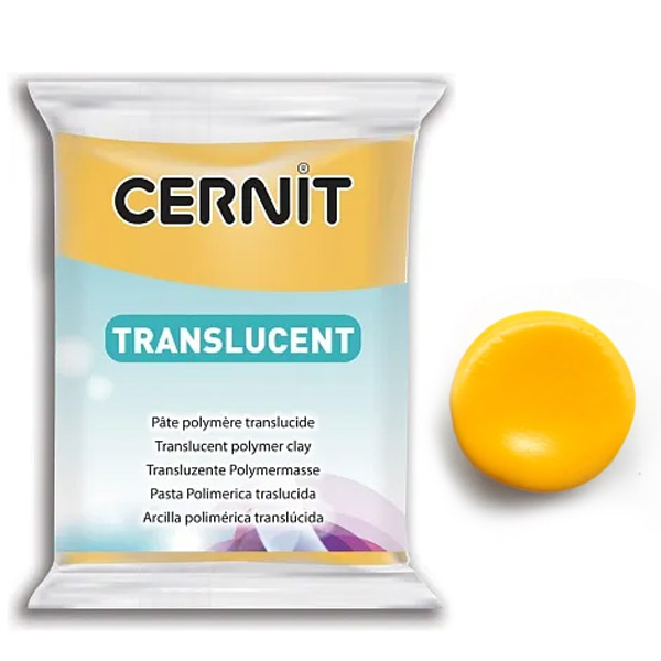 Полимерная глина Cernit Translucent, 56 гр. Цвет: Янтарь №129