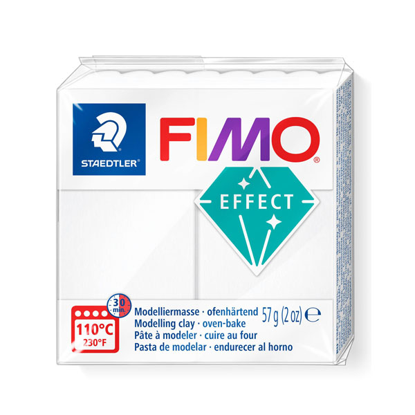 Пластика "FIMO Effect Translucent", 56 р. Колір: Білий прозорий 