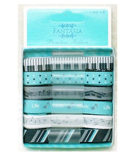 Набор лент из ткани «Музыкальный подарок» 6 шт.*1 м., Fantasia
