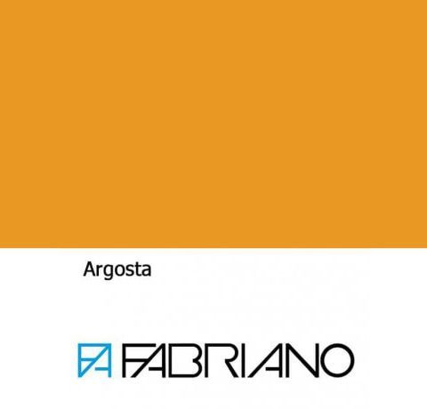 Папір для дизайну Fabriano Colore B2 (50*70 см) 200г/м2, дрібне зерно, №46 ARGOSTA (Помаранчевий) 