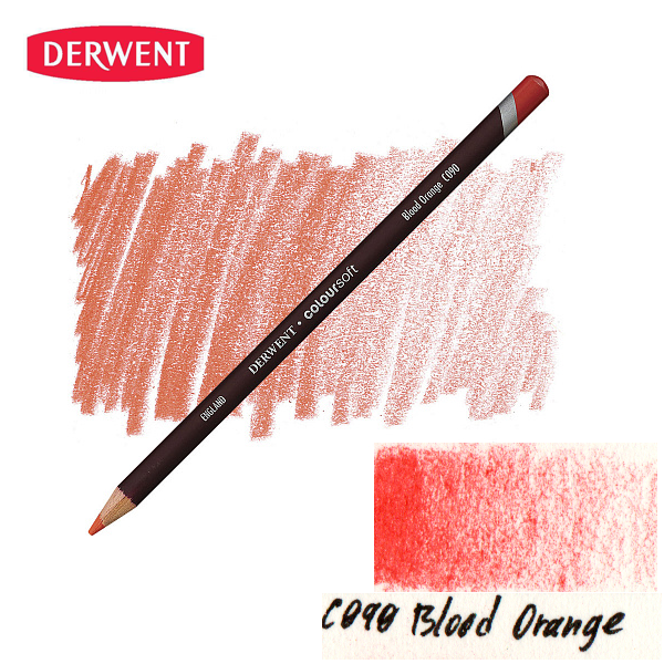 Карандаш цветной Derwent Coloursoft (C090) Кровянисто-оранжевый.