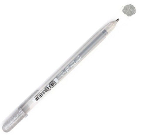 Ручка гелева, METALLIC, Срібло, Sakura 