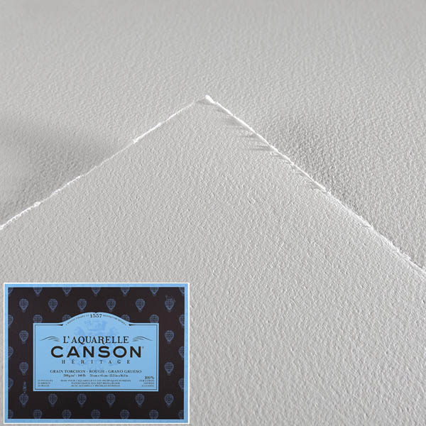 Акварельная бумага Canson L'Aquarelle Heritage, грубое зерно, 640 гр, 56х76 см
