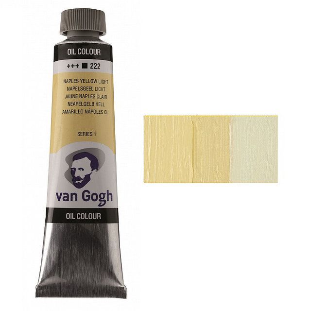Масляная краска Van Gogh, НЕАПОЛИТАНСКИЙ ЖЕЛТЫЙ СВЕТЛЫЙ (222), 40 мл. Royal Talens