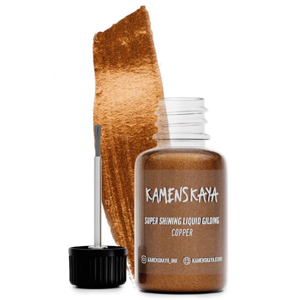 Супер сияющая жидкая быстрая поталь Kamenskaya МЕДЬ, 20 ml - фото 1