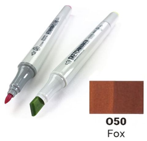 Маркер SKETCHMARKER, колір ЛИСА (Fox) 2 пера: тонке та долото, SM-O050 