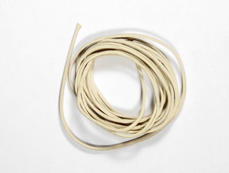 Шнур кожаный, кремовый, 2 м