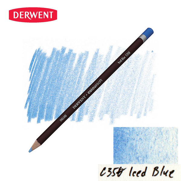 Карандаш цветной Derwent Coloursoft (C350) Ледяной голубой.