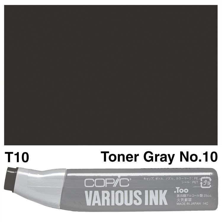 Чернила для маркеров Copic Various Ink, #T-10 Toner gray (Серый)