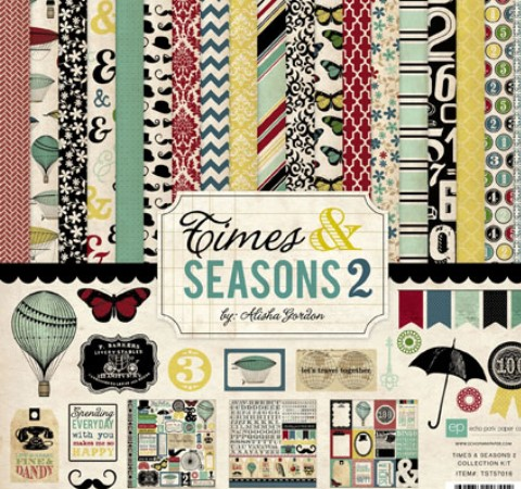 Набор бумаги Echo Park «Times & Seasons Two», 30х30см, 12л.+2л.с