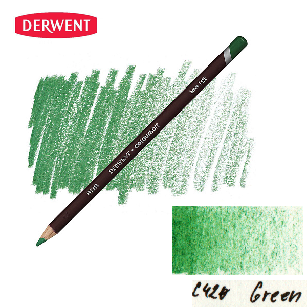 Карандаш цветной Derwent Coloursoft (C420) Зеленый.