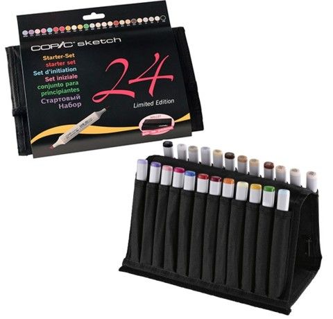 Copic набор маркеров Sketch Set в тканевом пенале (24 шт)