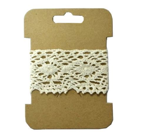 Кружевная лента, Кремовая, ширина - 4.5 см,1 метр