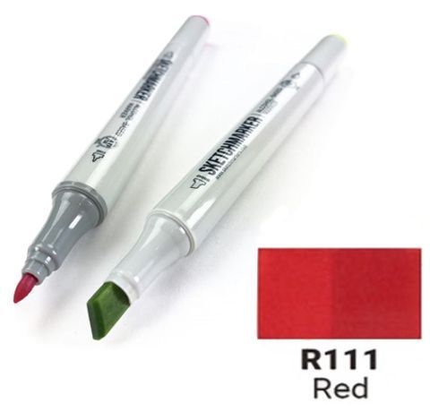 Маркер SKETCHMARKER, колір ЧЕРВОНИЙ (Red) 2 пера: тонке та долото, SM-R111 