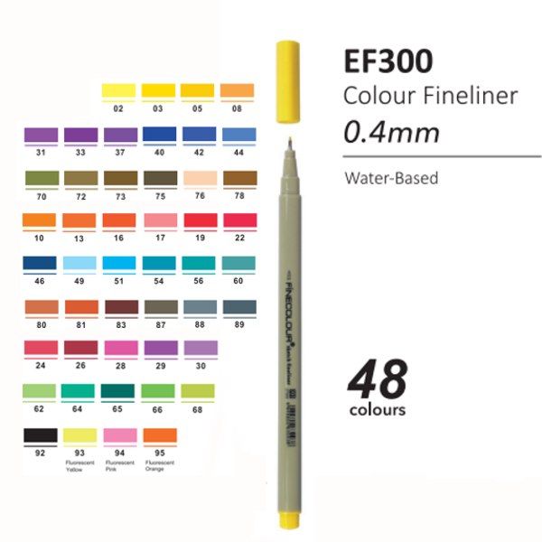 Линер на водной основе Finecolour Liner, 0,4 мм. Цвета в ассортименте