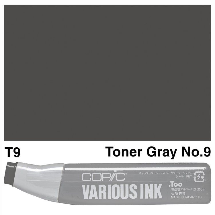 Чернила для маркеров Copic Various Ink, #T-9 Toner gray (Серый)