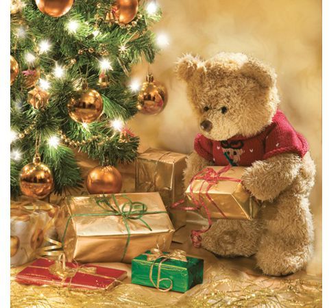 Серветка Ведмедик та новорічні подарунки 