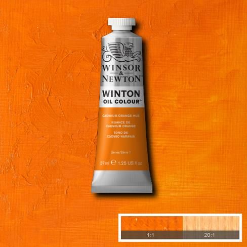Олійна фарба Winton від Winsor & Newton, 37мл. Колір: CADMIUM ORANGE HUE 
