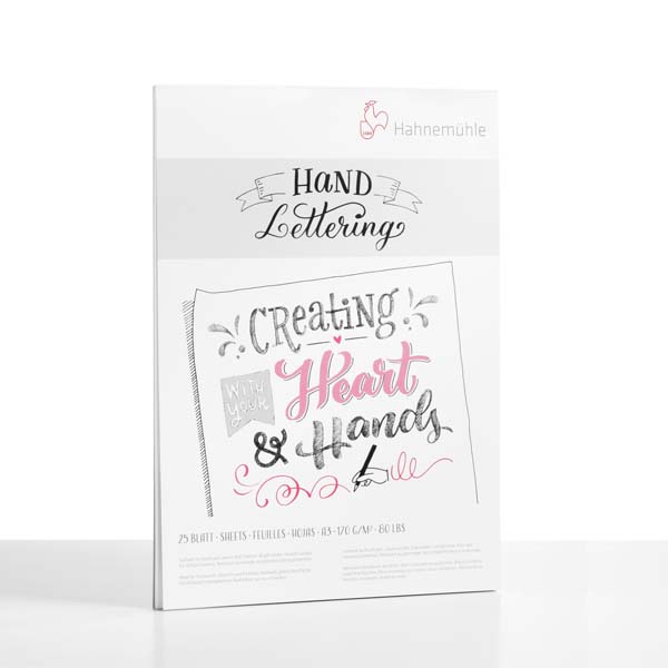 Альбом для леттеринга «Hand Lettering Pad», гладкая фактура, А5, 25л, 170г/м2. Hahnemuhle