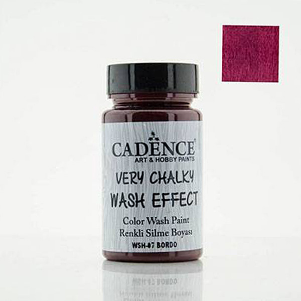 Cadence винтажная краска на акриловой основе Very Chalky Wash Effect, 90 мл, БОРДО