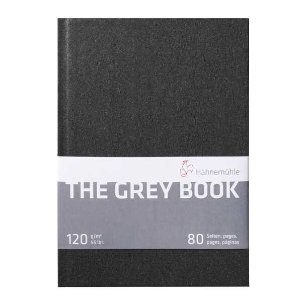 Скетчбук для ескізів Hahnemuhle "Grey", портретний, тб. палітурка, А5, 40л/80стор, 120г/м2  - фото 1