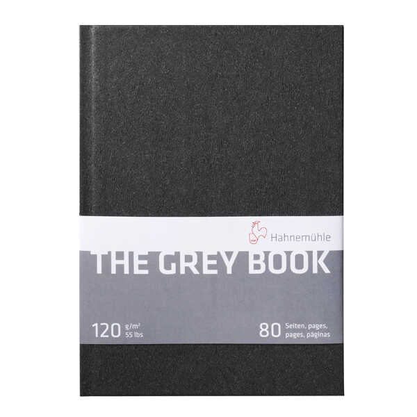 Скетчбук для ескізів Hahnemuhle "Grey", портретний, тб. палітурка, А5, 40л/80стор, 120г/м2  - фото 1