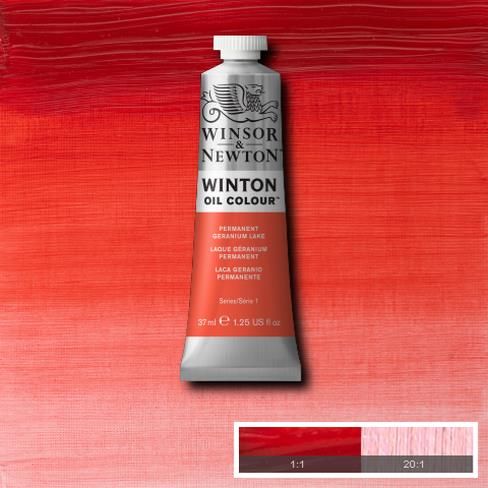 Масляная краска Winton от Winsor & Newton, 37 мл. Цвет: PERMANENT GERANIUM LAKE