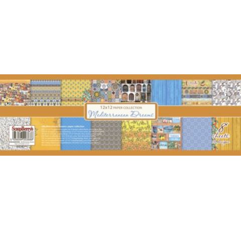 Набор бумаги для скрапбукинга ScrapBerry's «Средиземноморье, ENG», (8 двухстор. л.) 30,5*30,5 см,
